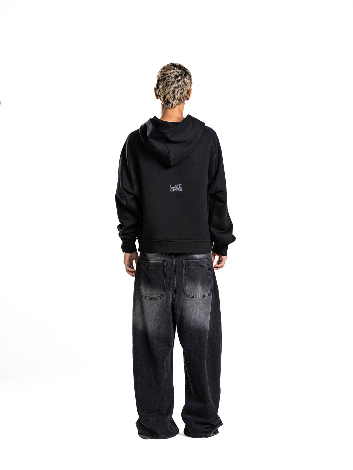 Checked Out Heavyweight Hoodie in Black