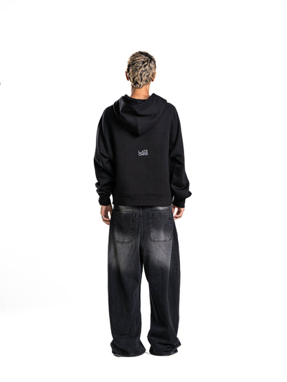 Checked Out Heavyweight Hoodie in Black