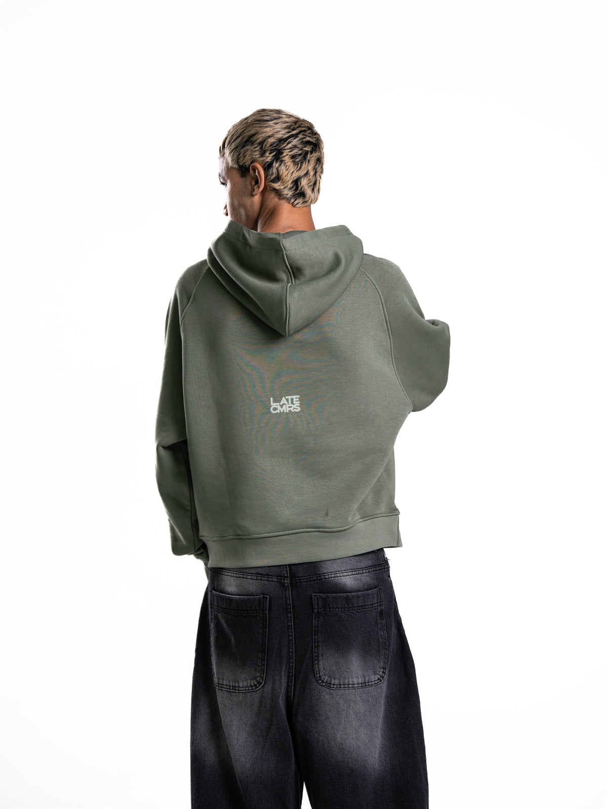 Checked Out Heavyweight Hoodie in Sage Green