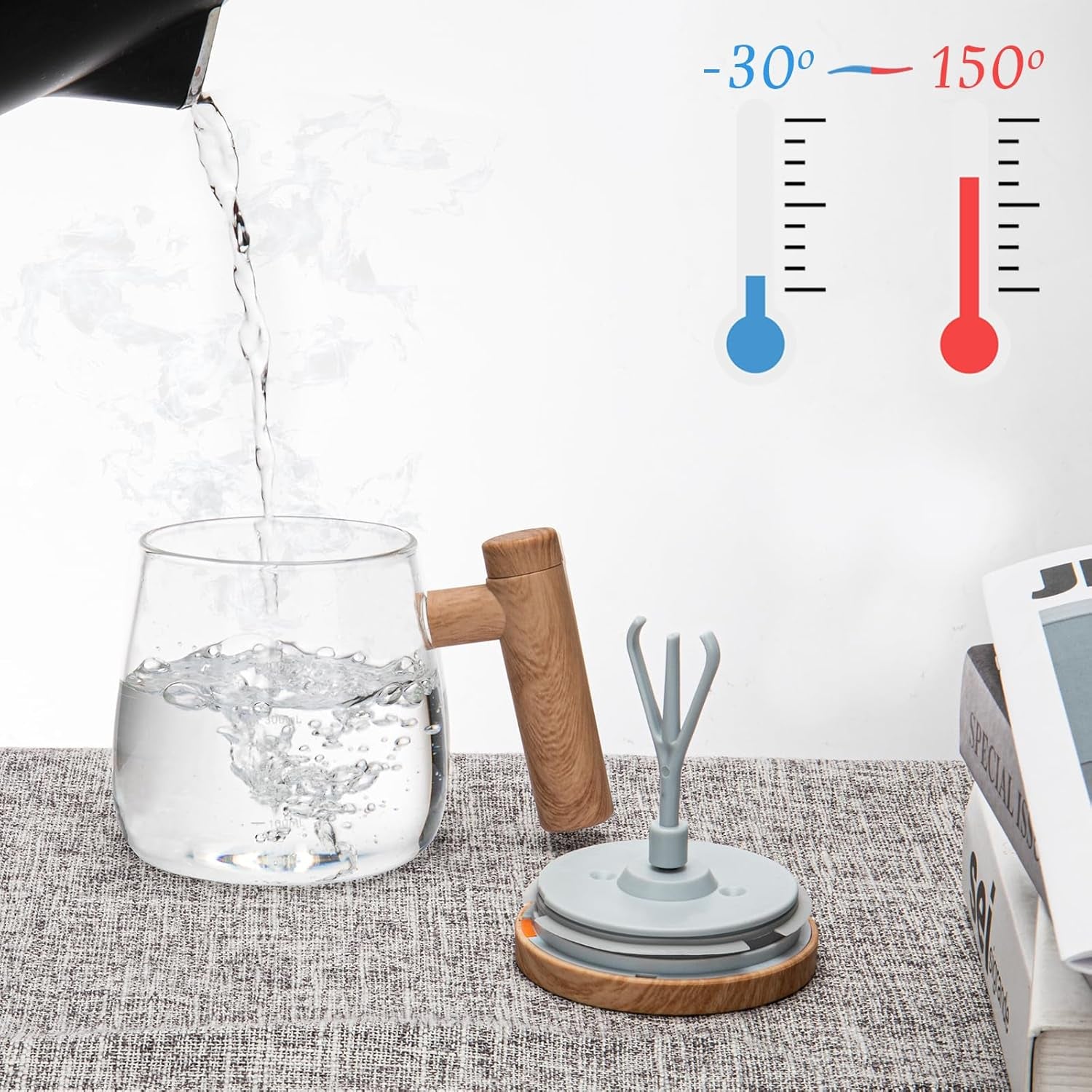 Self-Stirring Electric Coffee Mug (400ml High-Speed Mixing Cup)